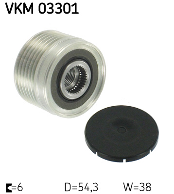 SKF Vrijloop koppeling dynamo VKM 03301