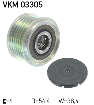 SKF Vrijloop koppeling dynamo VKM 03305