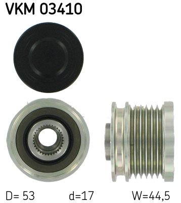 SKF Vrijloop koppeling dynamo VKM 03410