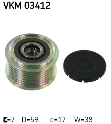 SKF Vrijloop koppeling dynamo VKM 03412