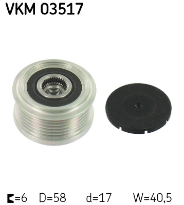 SKF Vrijloop koppeling dynamo VKM 03517