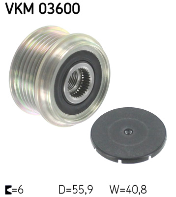 SKF Vrijloop koppeling dynamo VKM 03600