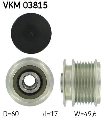 SKF Vrijloop koppeling dynamo VKM 03815