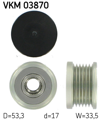 SKF Vrijloop koppeling dynamo VKM 03870