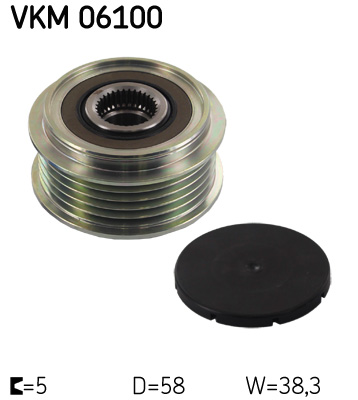 SKF Vrijloop koppeling dynamo VKM 06100