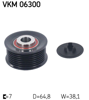 SKF Vrijloop koppeling dynamo VKM 06300