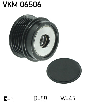 SKF Vrijloop koppeling dynamo VKM 06506