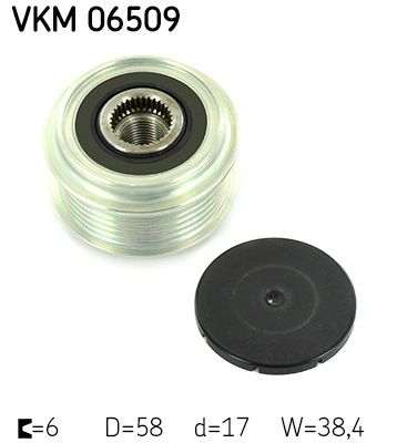 SKF Vrijloop koppeling dynamo VKM 06509