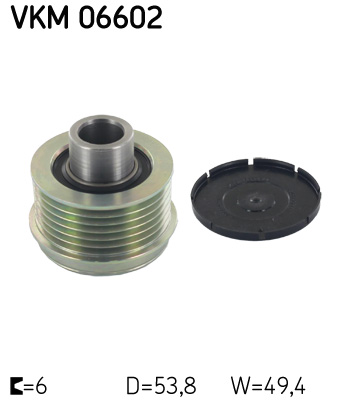 SKF Vrijloop koppeling dynamo VKM 06602