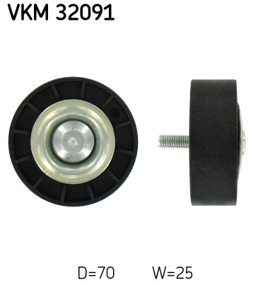 SKF Geleiderol (poly) V-riem VKM 32091