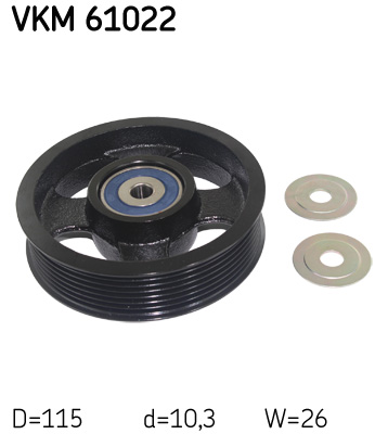 SKF Geleiderol (poly) V-riem VKM 61022