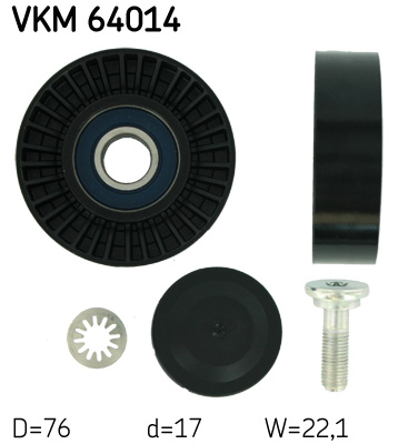 SKF Geleiderol (poly) V-riem VKM 64014