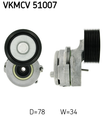 SKF Spanrol (poly) V-riem VKMCV 51007