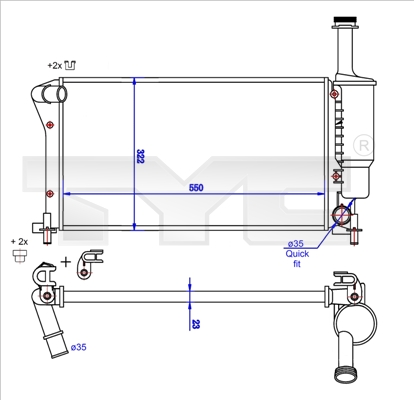 TYC Radiateur 709-0025-R