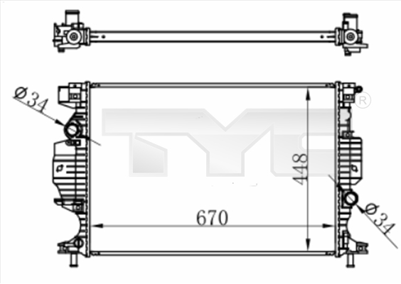 TYC Radiateur 710-0060