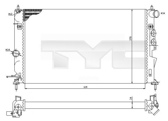 TYC Radiateur 725-0027-R