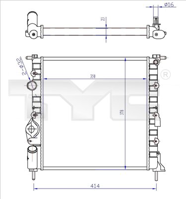 TYC Radiateur 728-0013-R
