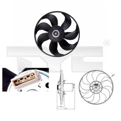 TYC Ventilatorwiel-motorkoeling 837-0013