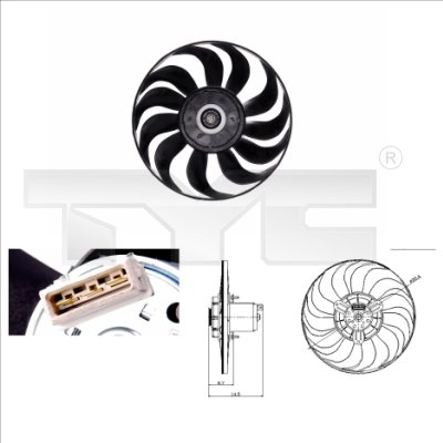 TYC Ventilatorwiel-motorkoeling 837-0019