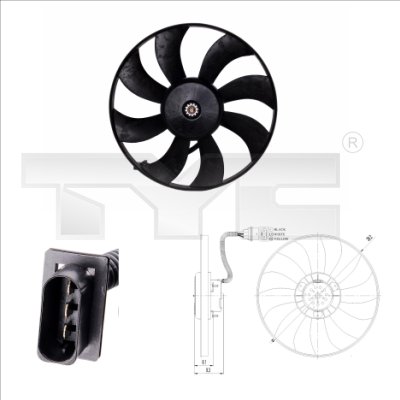 TYC Ventilatorwiel-motorkoeling 837-0021