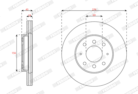 Ferodo Remschijven DDF2163