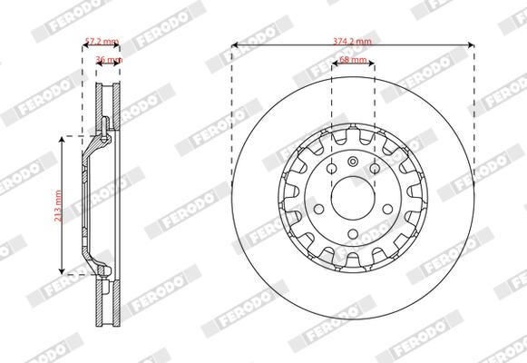 Ferodo Remschijf DDF3048VC-1
