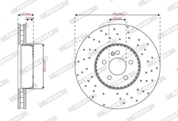 Ferodo Remschijf DDF3060VC-1