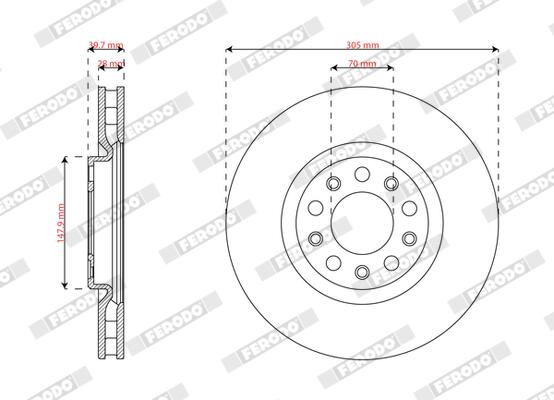 Ferodo Remschijf DDF3247C