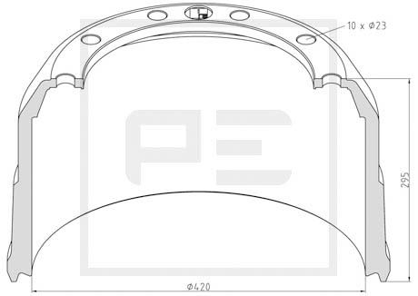 Pe Automotive Remtrommel 046.689-00A