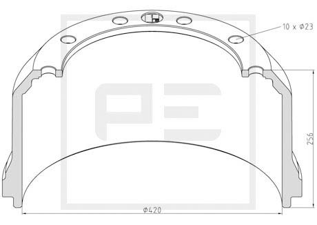 Pe Automotive Remtrommel 066.438-00A