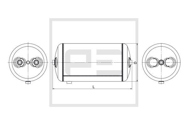 Pe Automotive Luchtreservoir, pneumatisch systeem 146.500-80A