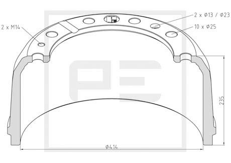 Pe Automotive Remtrommel 156.002-00A