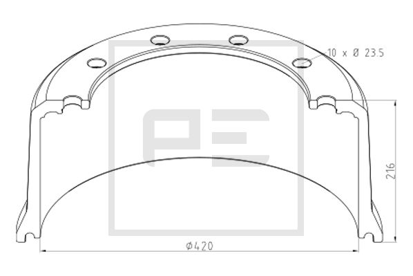 Pe Automotive Remtrommel 326.009-00A