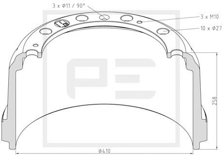 Pe Automotive Remtrommel 366.000-00A