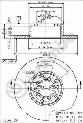 Brembo Remschijven 08.1511.10