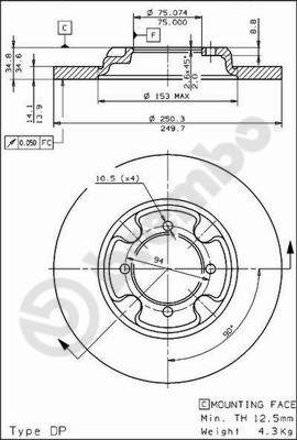 Brembo Remschijven 08.3109.10