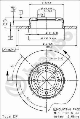 Brembo Remschijven 08.3437.10
