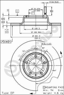 Brembo Remschijven 08.4070.20