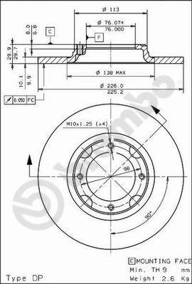 Brembo Remschijven 08.4414.10