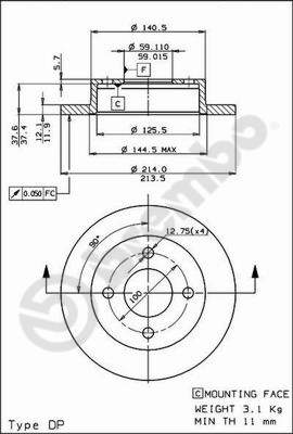 Brembo Remschijven 08.5131.10