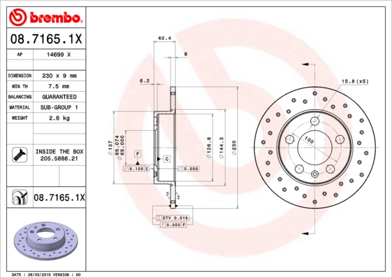 Brembo Remschijven 08.7165.1X