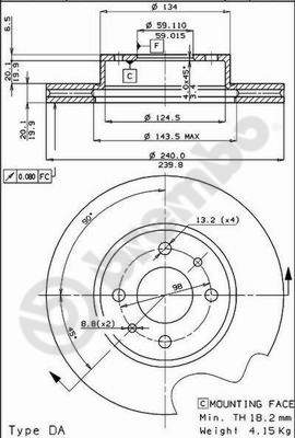 Brembo Remschijven 09.3023.20