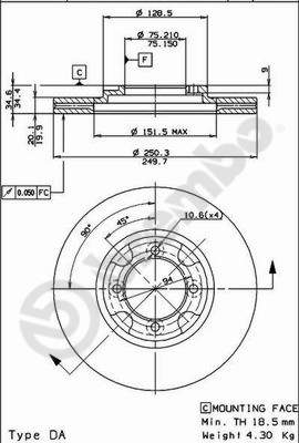 Brembo Remschijven 09.5219.10