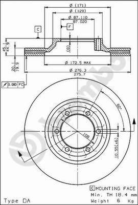 Brembo Remschijven 09.5633.10