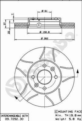 Brembo Remschijven 09.7292.77