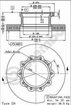 Brembo Remschijven 09.7381.20