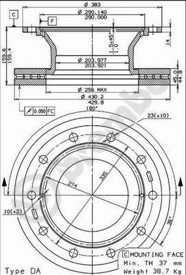 Brembo Remschijven 09.7383.20