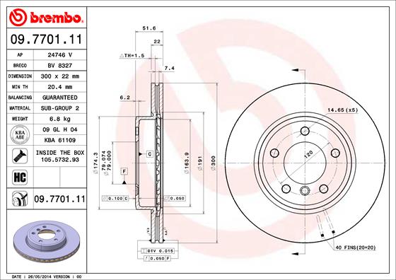 Brembo Remschijven 09.7701.11