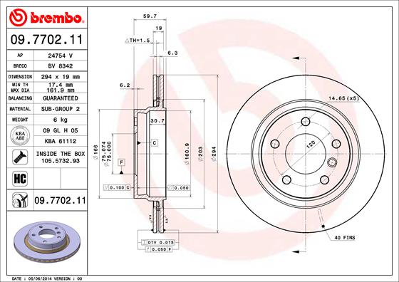 Brembo Remschijven 09.7702.11