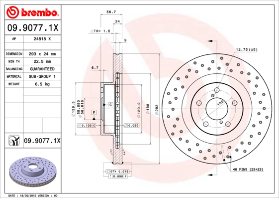 Brembo Remschijven 09.9077.1X